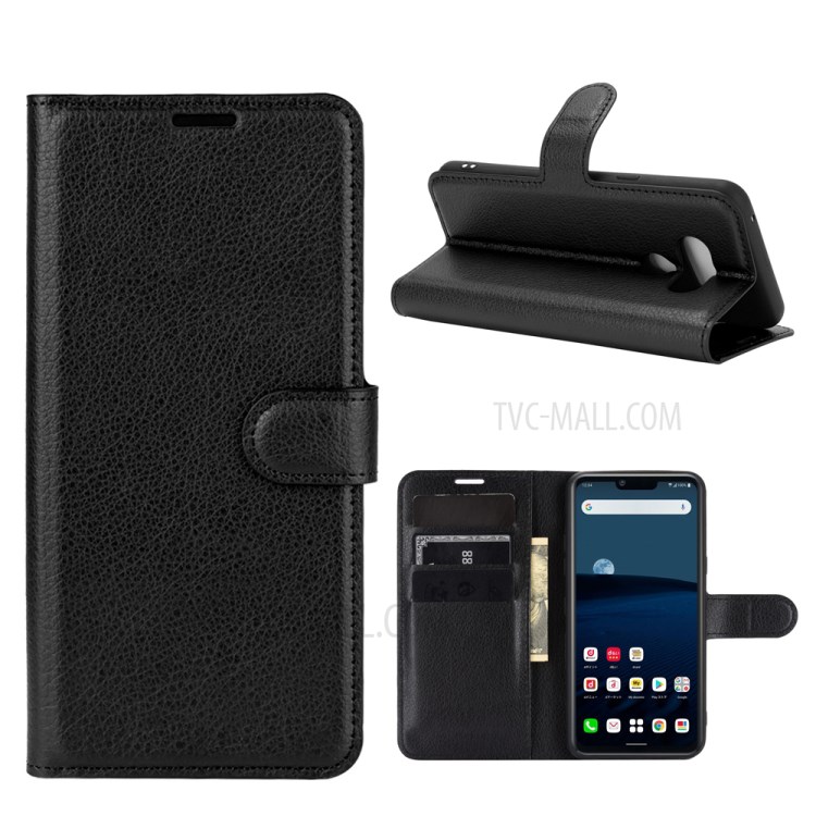 Litchi Texture Leather Wallet Phone Protective Case for LG Style 3 L-41A - Black-1