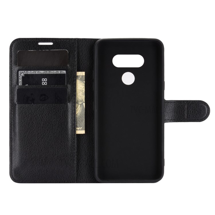 Litchi Texture Leather Wallet Phone Protective Case for LG Style 3 L-41A - Black-4