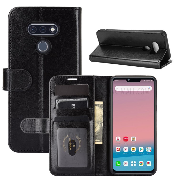 Crazy Horse Wallet Stand Leather Protective Case for LG Style 3 L-41A - Black-2