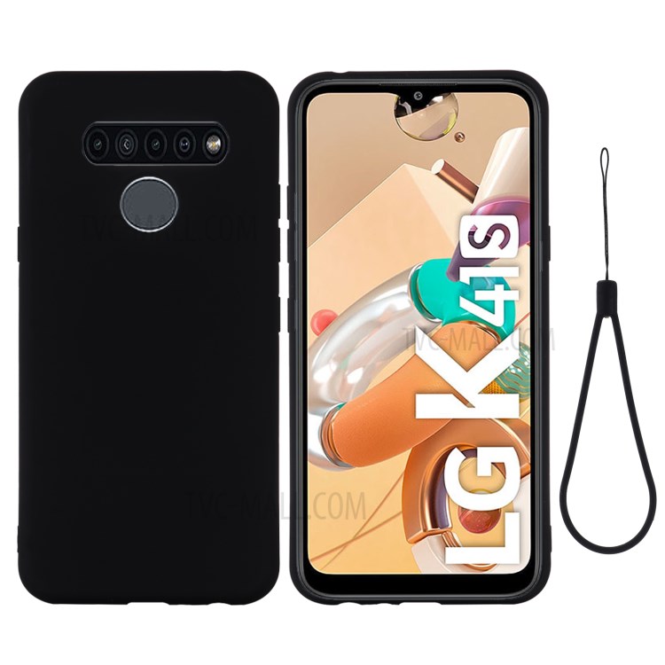 Liquid Silicone Phone Cover for LG K41S - Black-1