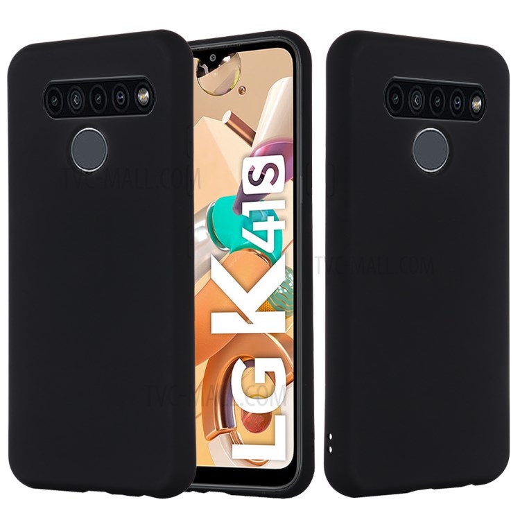 Liquid Silicone Phone Cover for LG K51S - Black-2