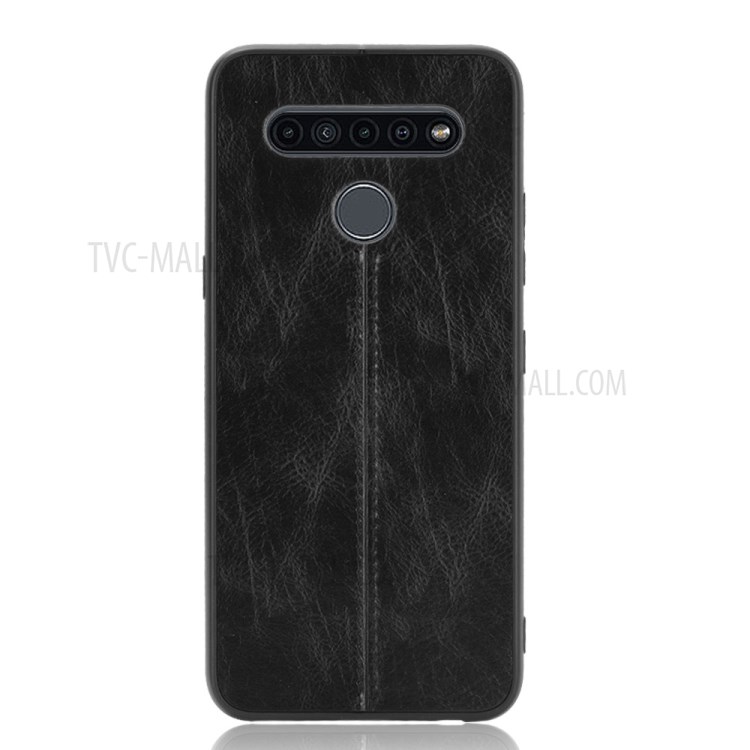 PU Leather Coated PC + TPU Hybrid Case for LG K41S / LG K51S - Black-2