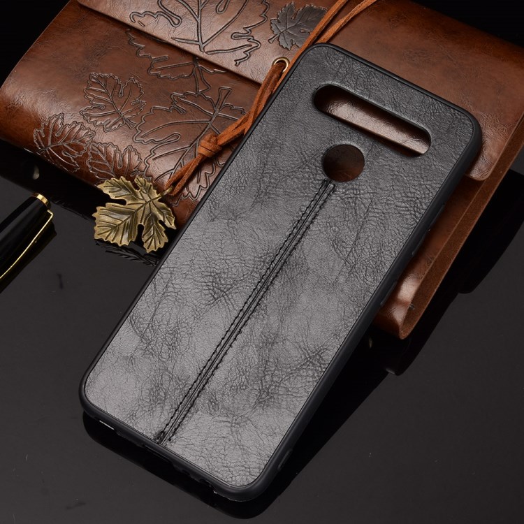 PU Leather Coated PC + TPU Hybrid Case for LG K41S / LG K51S - Black-9