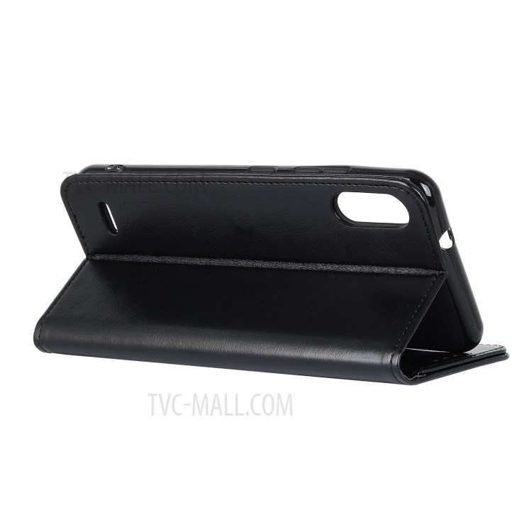 Crazy Horse Texture Leather Magnet Wallet Phone Stand Cover for LG K22 - Black-4