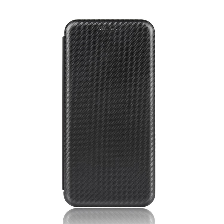 Auto-absorbed Carbon Fiber Leather Case with Card Holder for LG K42 - Black-2
