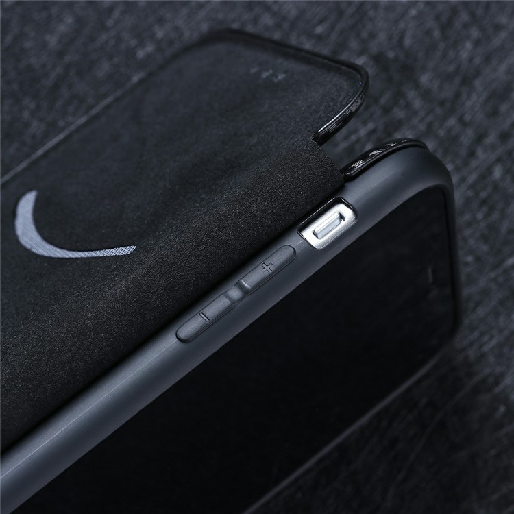 Auto-absorbed Carbon Fiber Leather Case with Card Holder for LG K42 - Black-21
