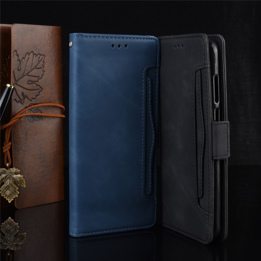 Multiple Card Slots Wallet Case Stand Leather Cover Case for LG K42 - Black-13