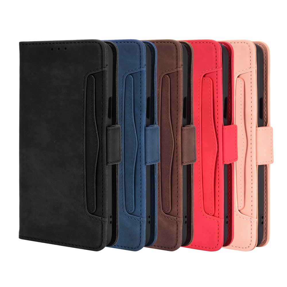 Multiple Card Slots Wallet Case Stand Leather Cover Case for LG K42 - Black-14