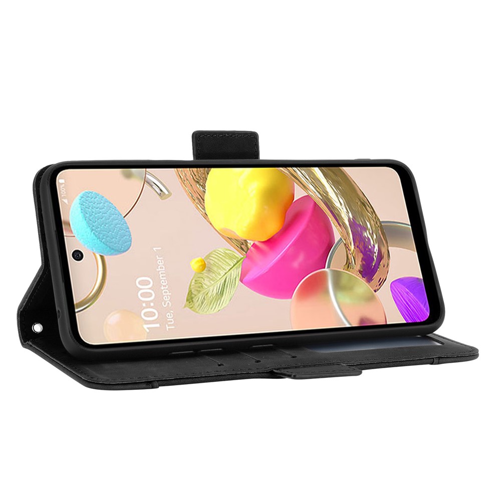 Multiple Card Slots Wallet Case Stand Leather Cover Case for LG K42 - Black-5