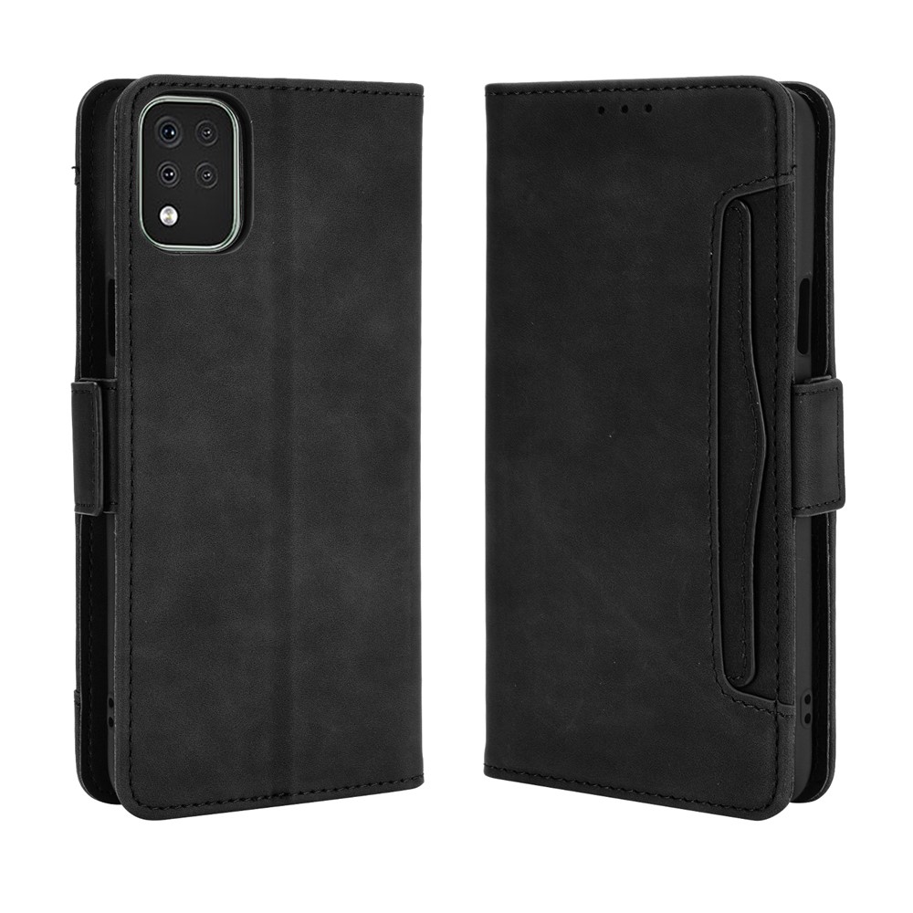Multiple Card Slots Wallet Case Stand Leather Cover Case for LG K42 - Black-7
