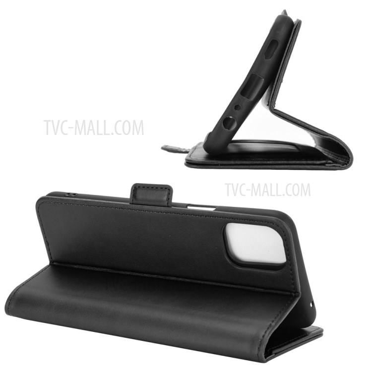 Double Magnetic Buckle Folio Flip Leather Phone Protective Case for LG K42 - Black-5