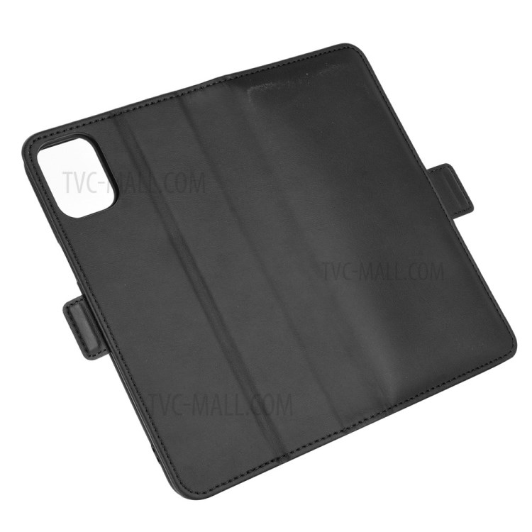 Double Magnetic Buckle Folio Flip Leather Phone Protective Case for LG K42 - Black-6