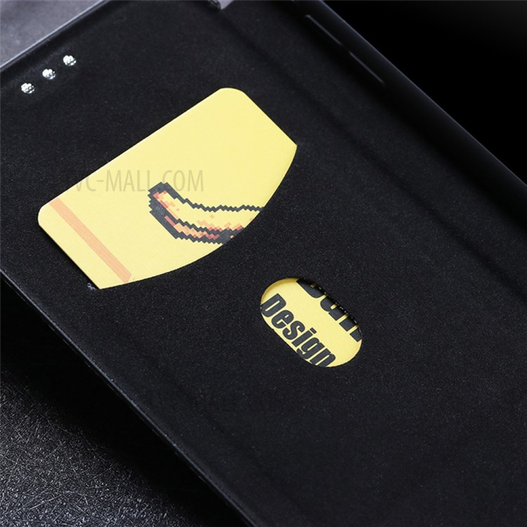Carbon Fiber Leather Card Holder Auto-absorbed Cover Case for LG K52/K62/Q52 - Black-21