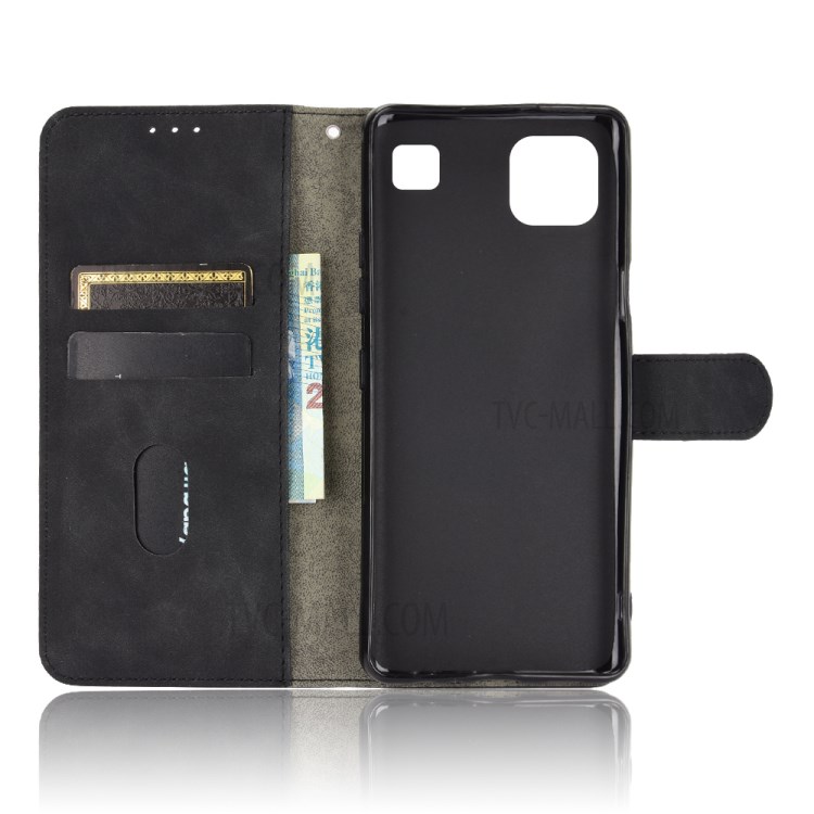 Delicate PU Leather Wallet Stand Phone Case for LG K92 5G - Black-3