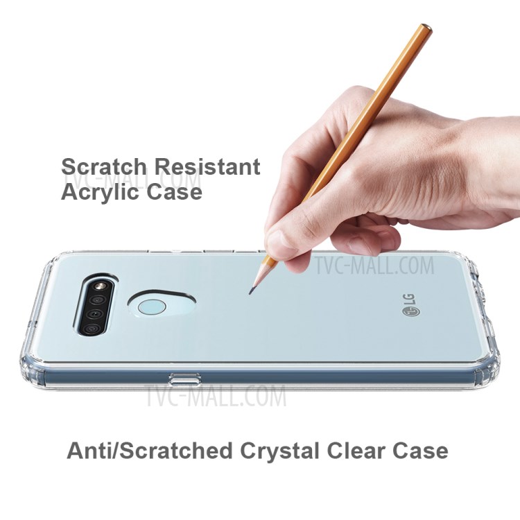 Clear Case for LG Q51/K51 Anti-scratch Acrylic + TPU Cover-3