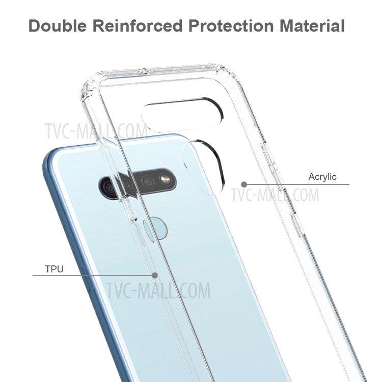 Clear Case for LG Q51/K51 Anti-scratch Acrylic + TPU Cover-6