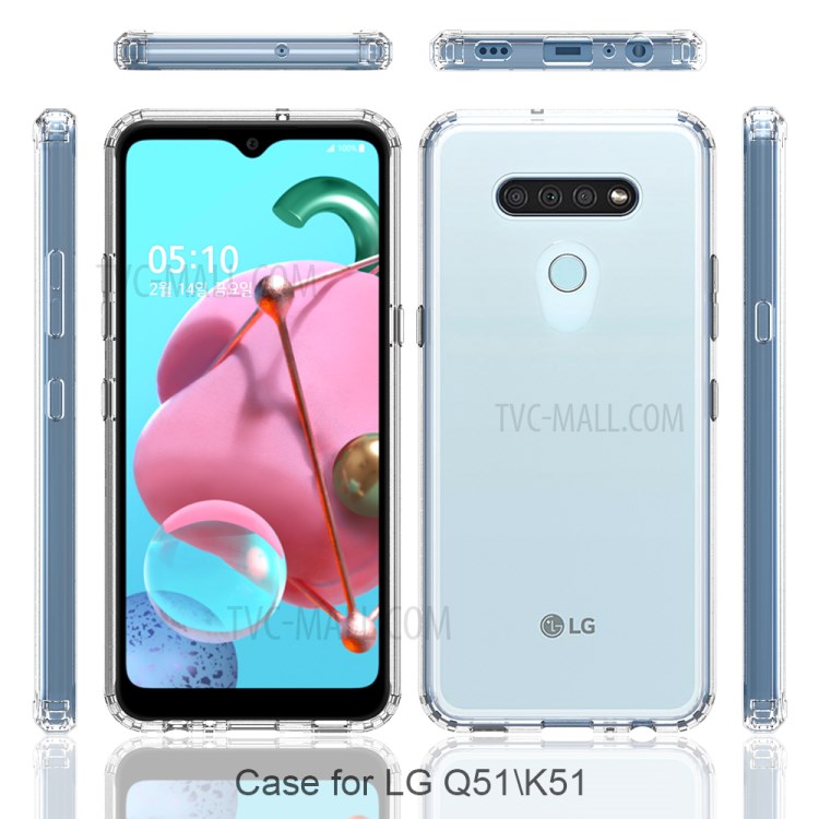 Clear Case for LG Q51/K51 Anti-scratch Acrylic + TPU Cover-7