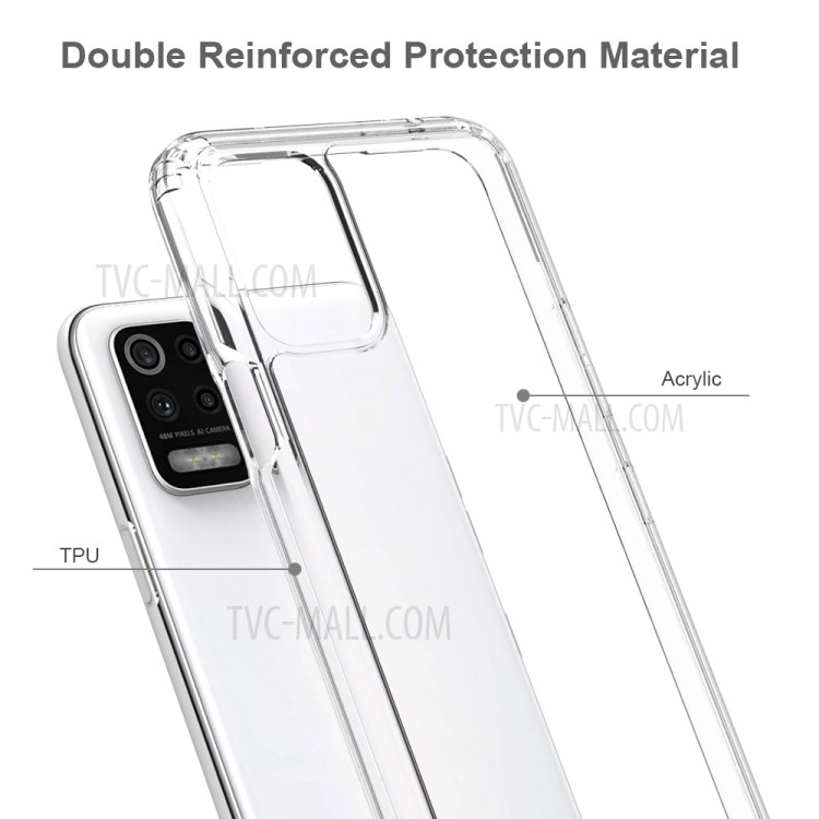 Clear Case for LG K52/K62 Anti-scratch Acrylic + TPU Protector Cover-2