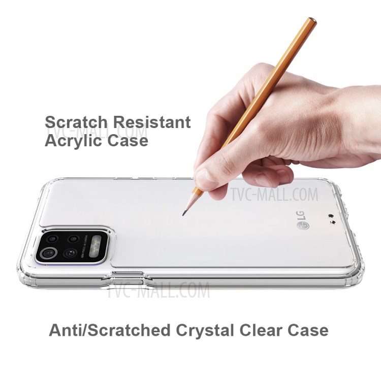 Clear Case for LG K52/K62 Anti-scratch Acrylic + TPU Protector Cover-5