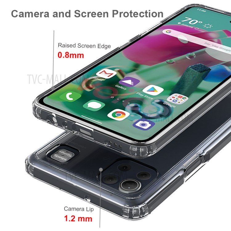 Clear Protector Case for LG K92 5G Anti-scratch Acrylic + TPU Cover-3