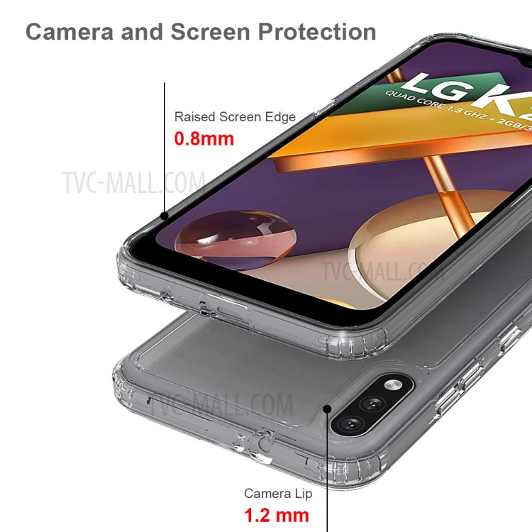 Clear Protector Shell for LG K22 Anti-scratch Acrylic + TPU Cover-3