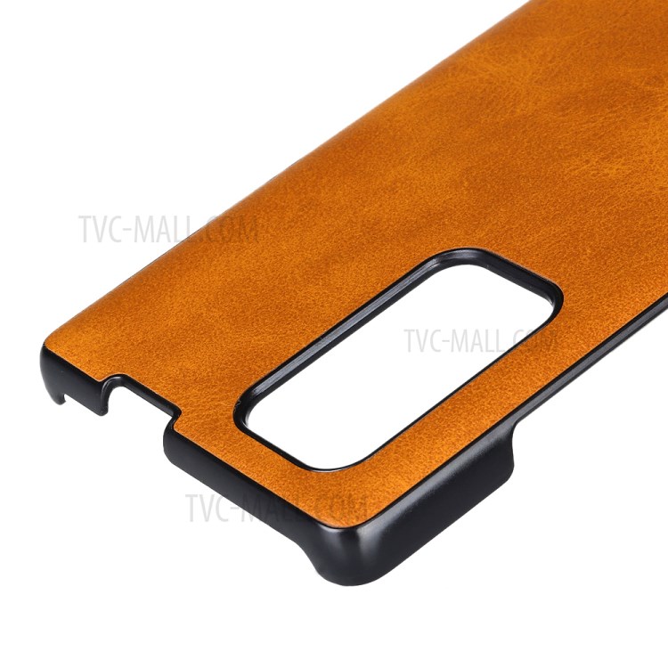 For LG Wing 5G Bi-color TPU + PC + Leather Coated Phone Case - Light Brown-6