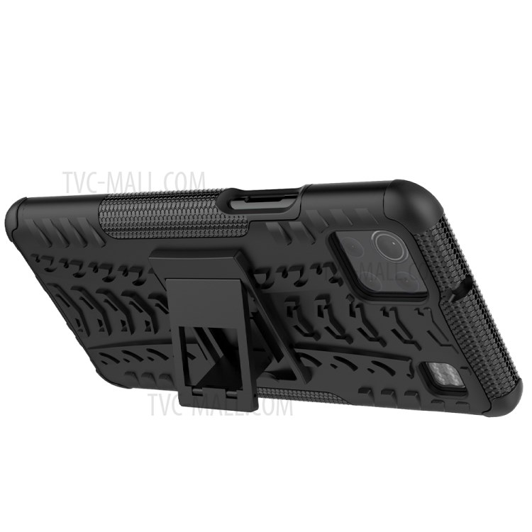 Cool Tyre PC + TPU Hybrid Case for LG K92 5G Kickstand 2-in-1 Shell - Black-5