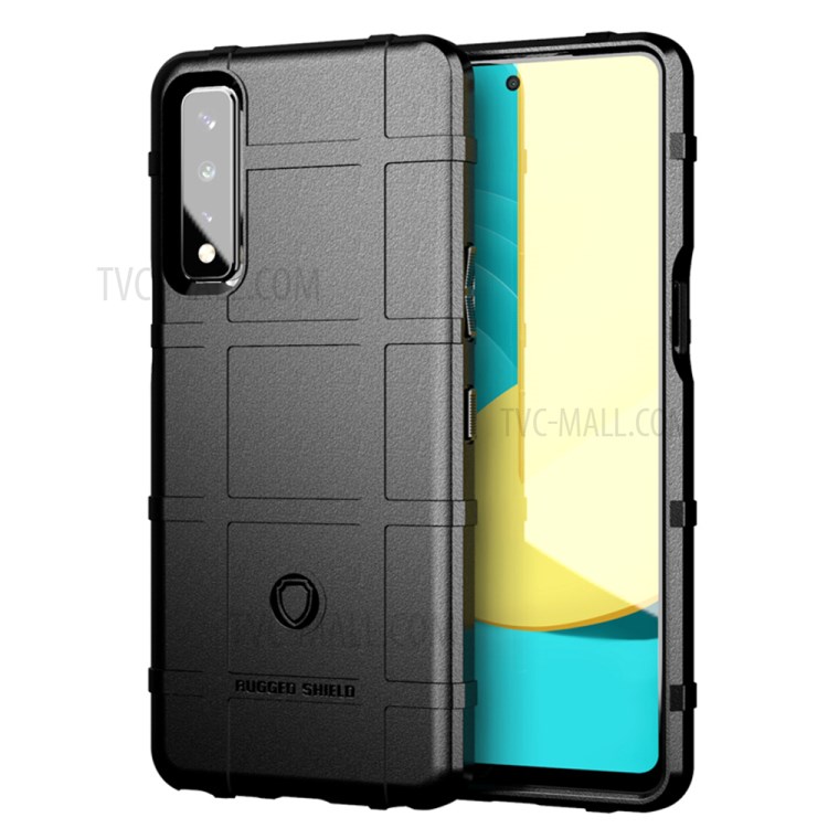 Para Lg Stylo 7 5g À Prova De Choque Áspera Quadrado Grade Pele Tpu Back Shell - Preto-1