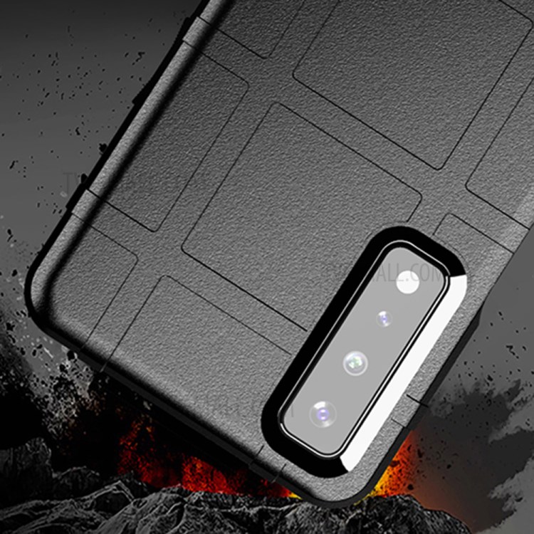 Para Lg Stylo 7 5g À Prova De Choque Áspera Quadrado Grade Pele Tpu Back Shell - Preto-3