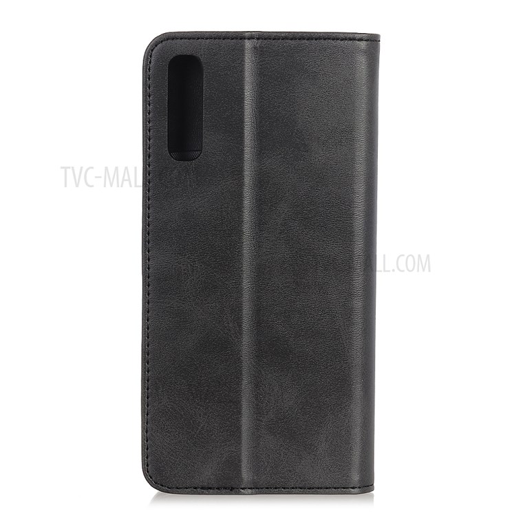 Wallet Stand Split Leather Magnetic Closure Protective Case for LG Stylo 7 5G - Black-7