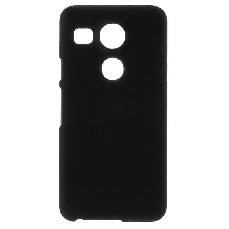 Rubberized Plastic Hard Case Shell for LG Nexus 5X - Black-1