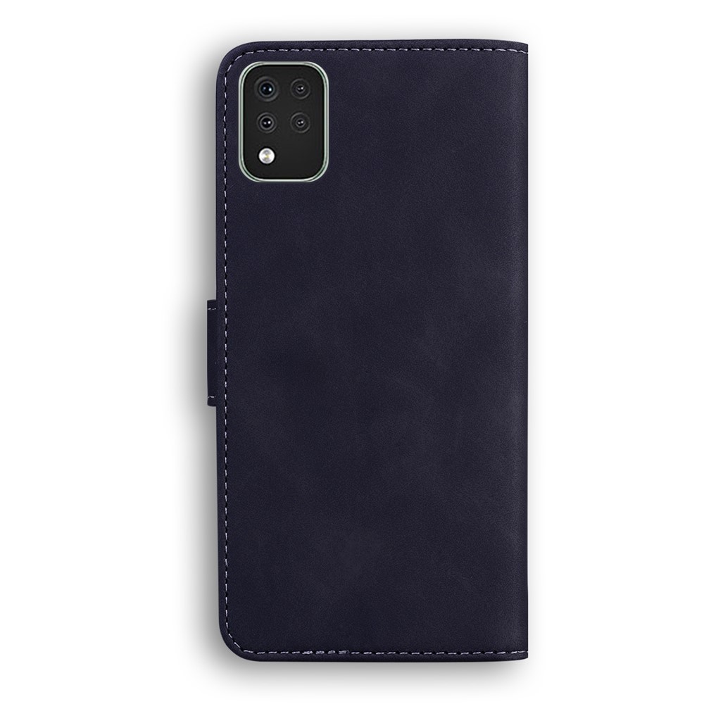Wallet Stand Design Case for LG K42 Plain Leather Phone Case - Black-3