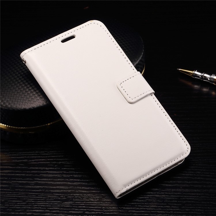 Crazy Horse Wallet Leather Stand Cover for LG Nexus 5X - White-1