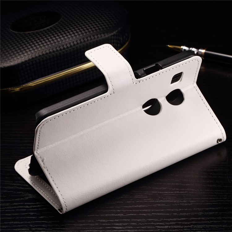Crazy Horse Wallet Leather Stand Cover for LG Nexus 5X - White-3