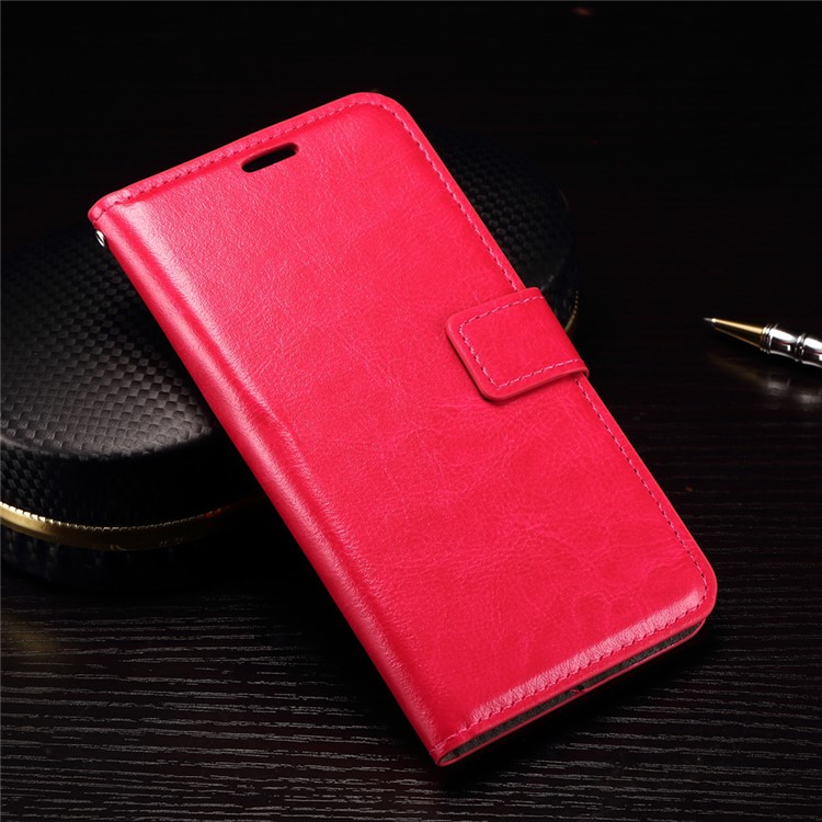 Crazy Horse Wallet Stand Leather Phone Case for LG Nexus 5X - Rose-1