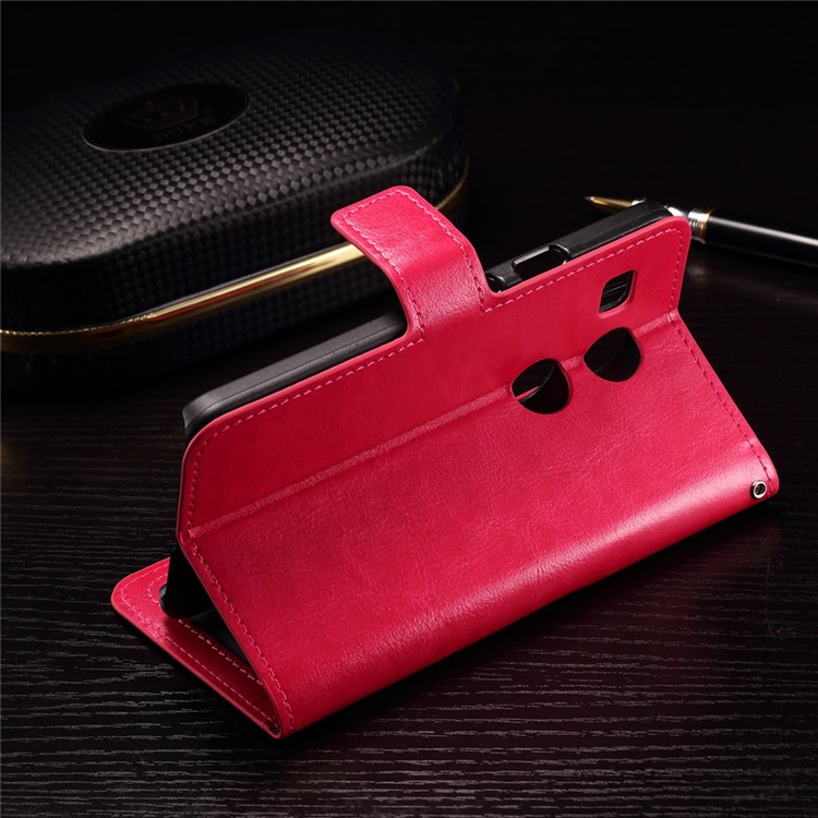 Crazy Horse Wallet Stand Leather Phone Case for LG Nexus 5X - Rose-3