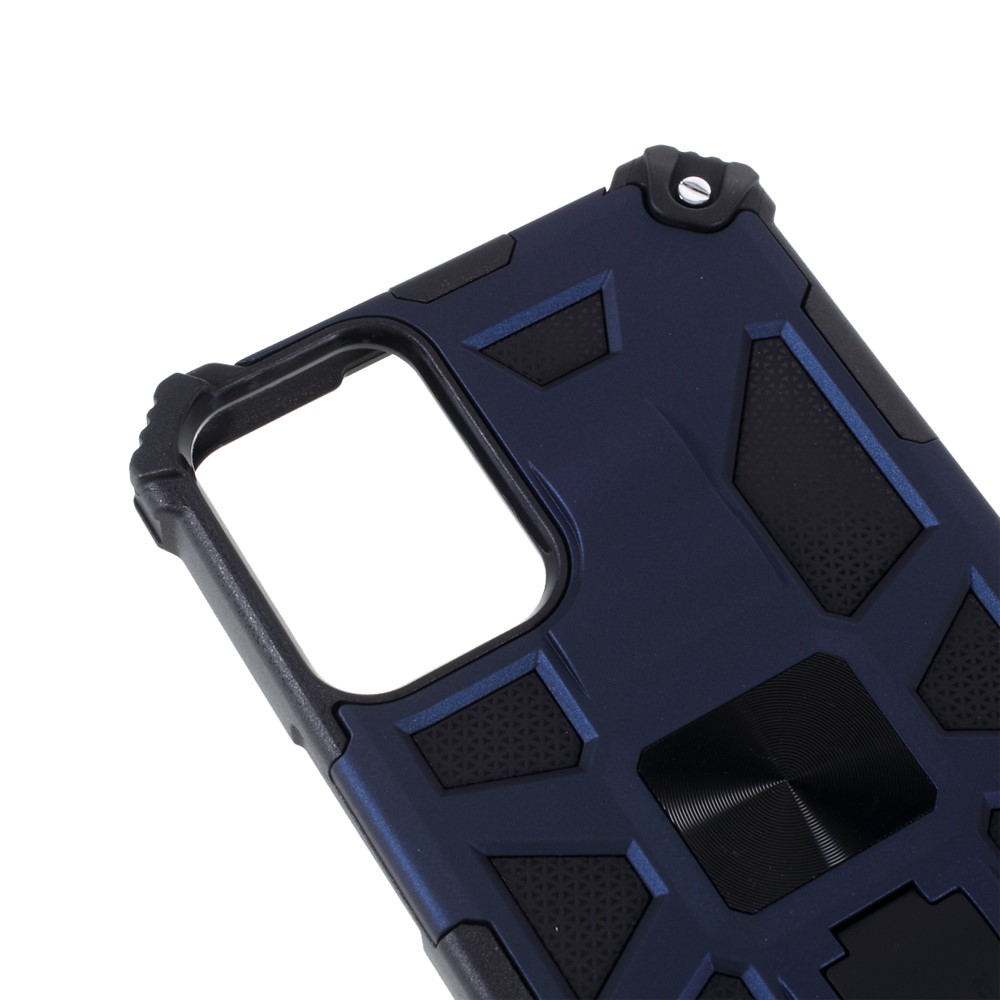 Armor Shockproof Kickstand PC TPU Phone Case with Magnetic Metal Sheet for LG K53 - Blue-9