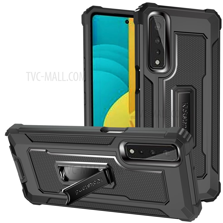 Shock Absorption Jazz Series Hybrid Phone Cover Case for LG Stylo 7 5G - Black-1