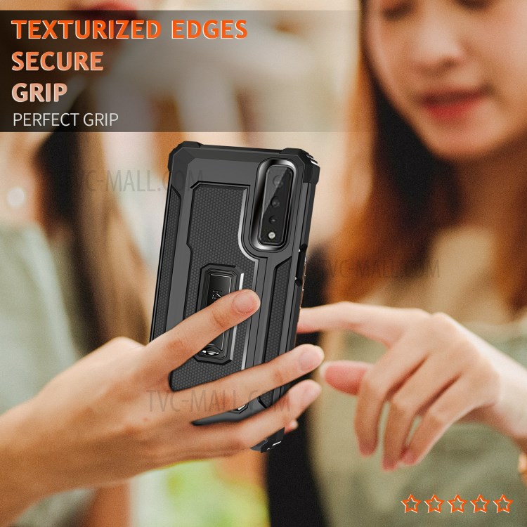 Shock Absorption Jazz Series Hybrid Phone Cover Case for LG Stylo 7 5G - Black-5