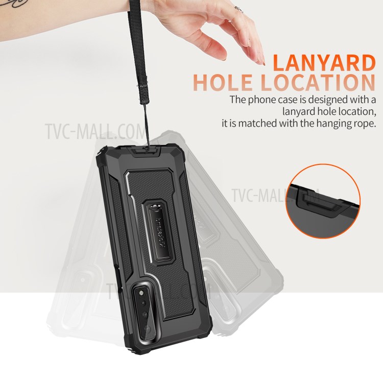 Shock Absorption Jazz Series Hybrid Phone Cover Case for LG Stylo 7 5G - Black-8