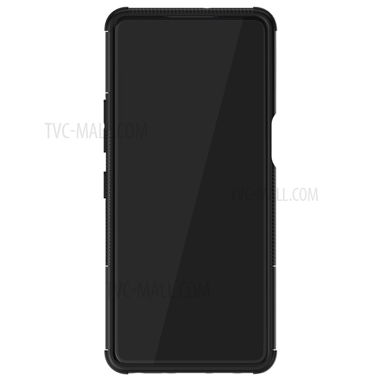 Cool Tyre Surface Design PC + TPU Hybrid Phone Case Cover with Kickstand for LG Stylo 7 4G - Black-3