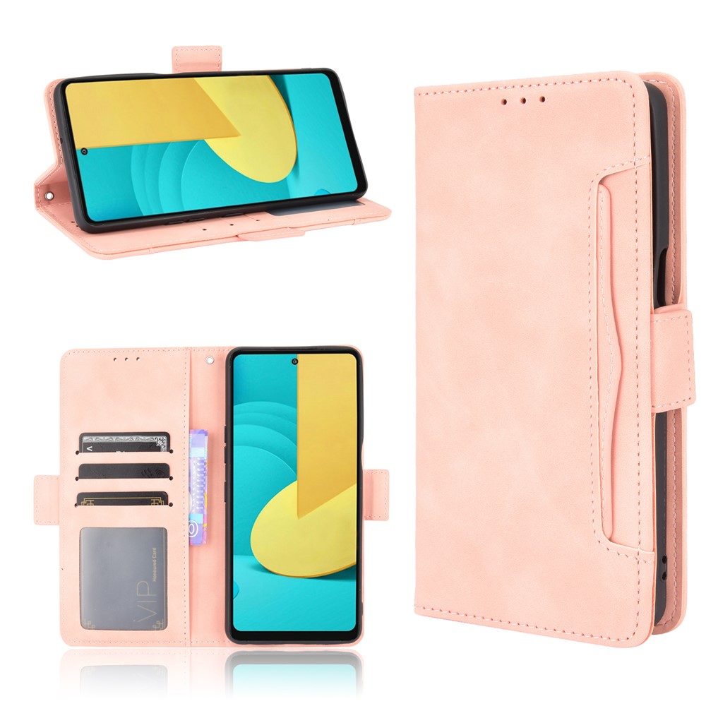 Leather Wallet Protective Case with Multiple Card Slots for LG Stylo 7 5G - Pink-10
