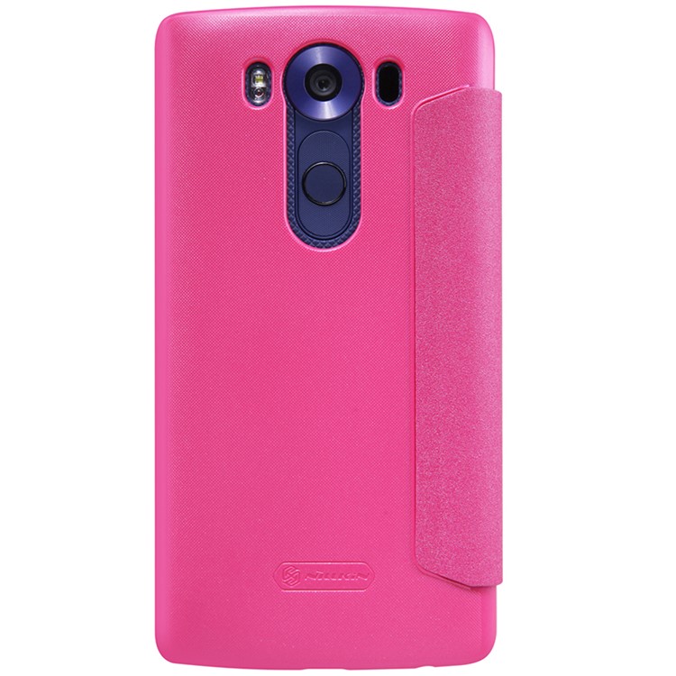 NILLKIN Sparkle Series Side Flip Smart View Leather Phone Cover for LG V10 - Rose-2