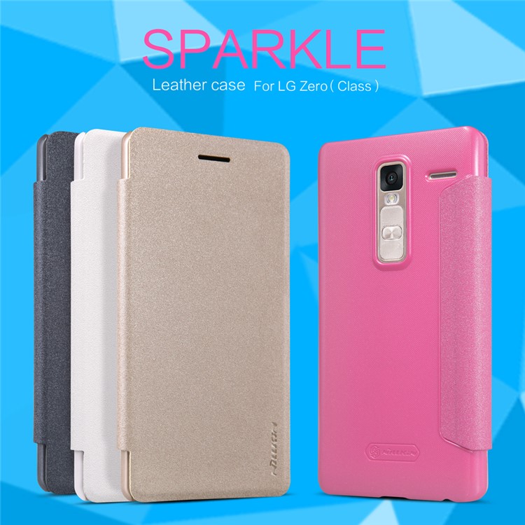 NILLKIN Sparkle Series Leather Phone Case for LG Zero / Class F620 H740 - Rose-7