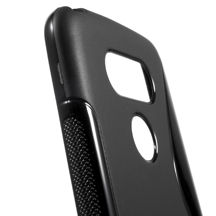 S-curve Line Soft TPU Skin Case for LG G5 - Black-5