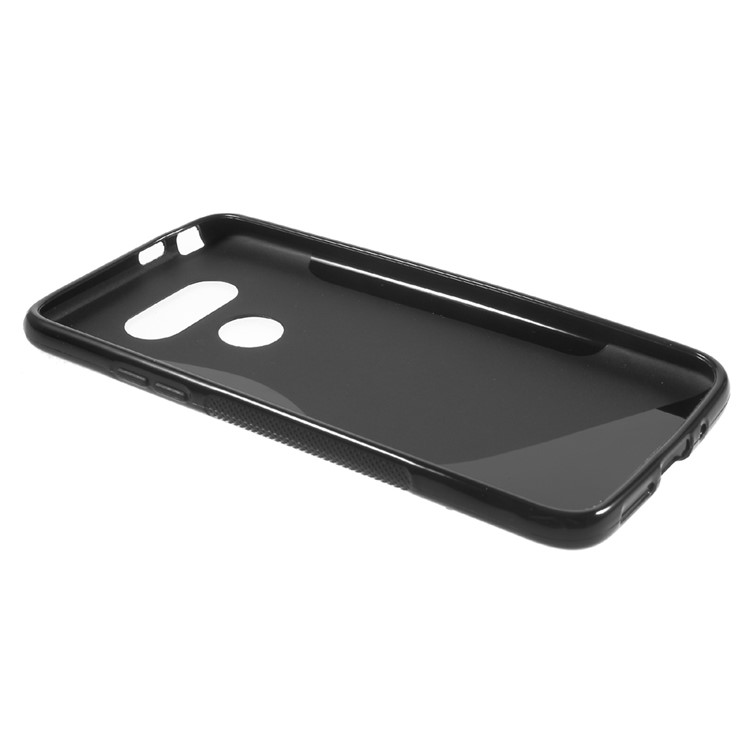 S-curve Line Soft TPU Skin Case for LG G5 - Black-6