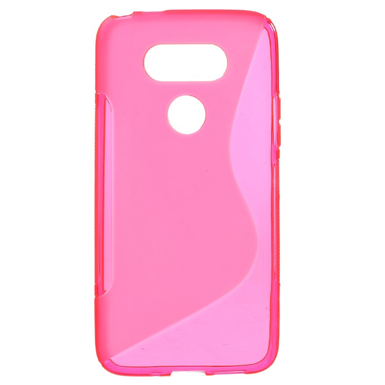 S-curve Line Soft TPU Protective Case for LG G5 - Rose-1