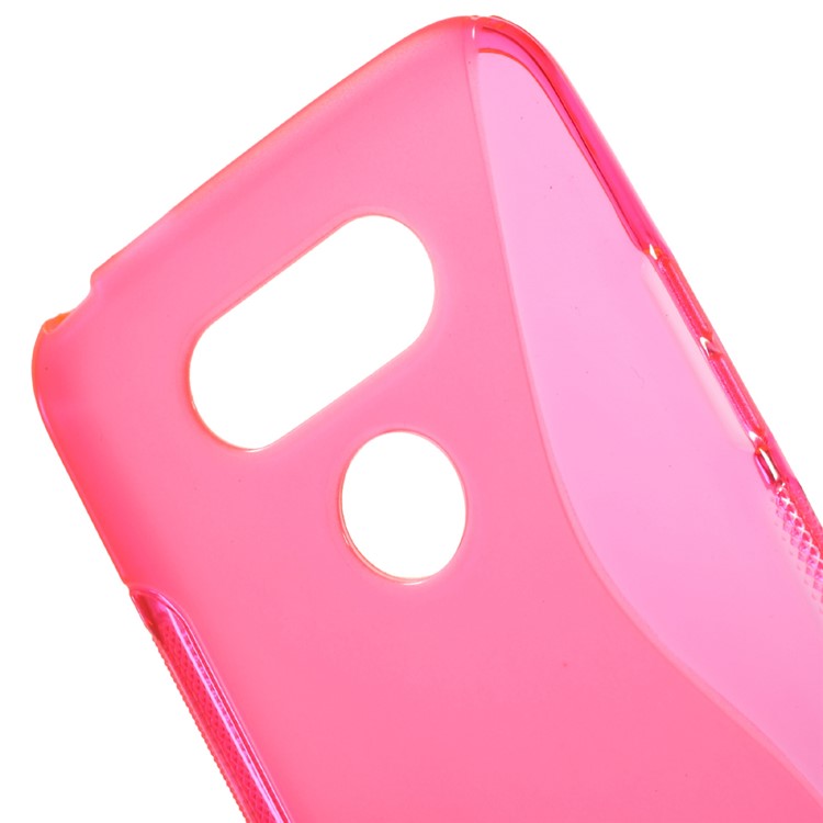 S-curve Line Soft TPU Protective Case for LG G5 - Rose-4
