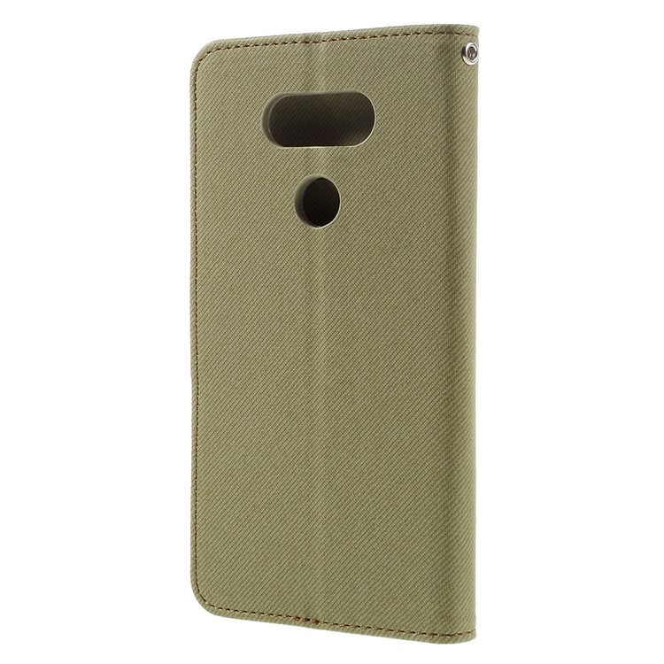 ROAR KOREA Diary Twill Leather Wallet Case for LG G5 - Khaki-2