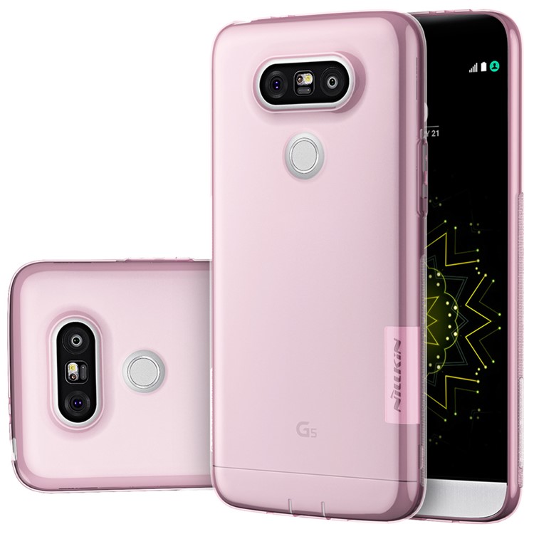 NILLKIN Nature Slim TPU Cover Phone Case for LG G5 - Pink-6